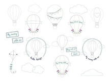 Stickserie - Ballon Liebe Fransenappli